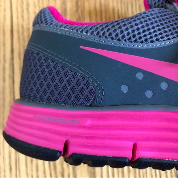 Nike | Lunarswift 4 Sneakers Pink and Grey Size 7 - Picture 4 of 6